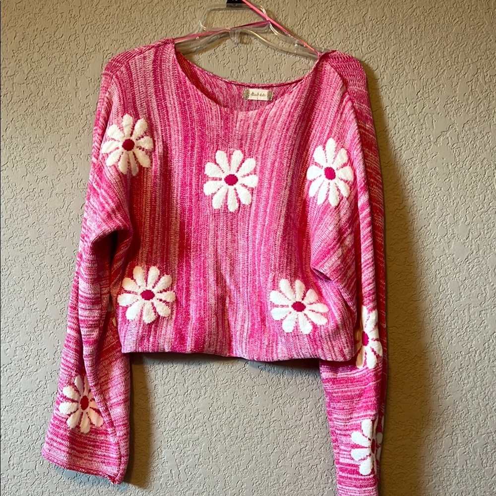 Altar’d State Pink Floral Sweater